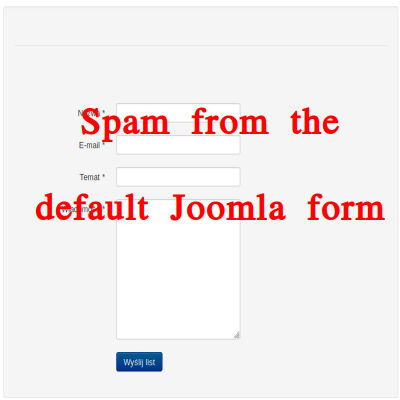 Spam from the default Joomla form